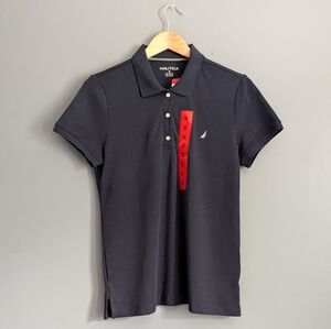 ❤️ Nautica women's navy blue short sleeve polo NWT